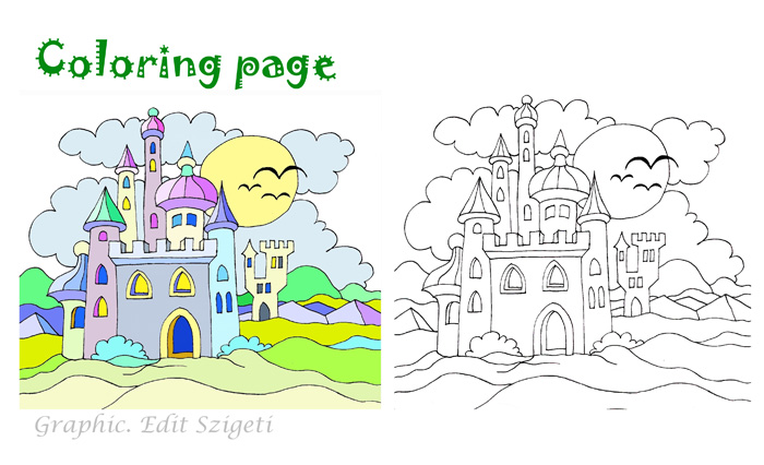 Coloring page-Magic castle